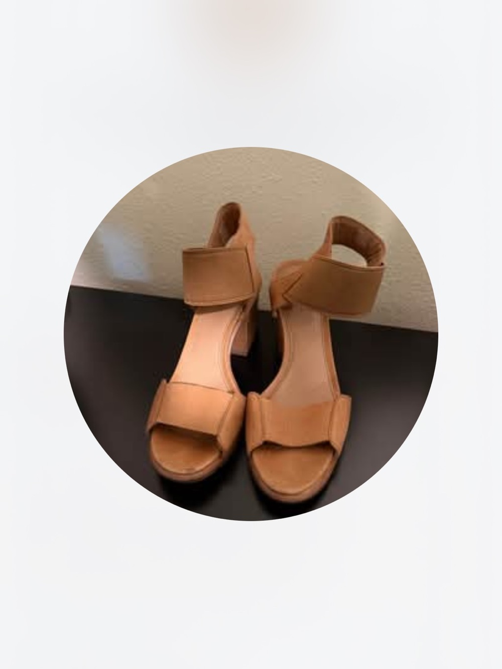 Women’s Sorel Tan Leather Ankle-Strap Sandals
